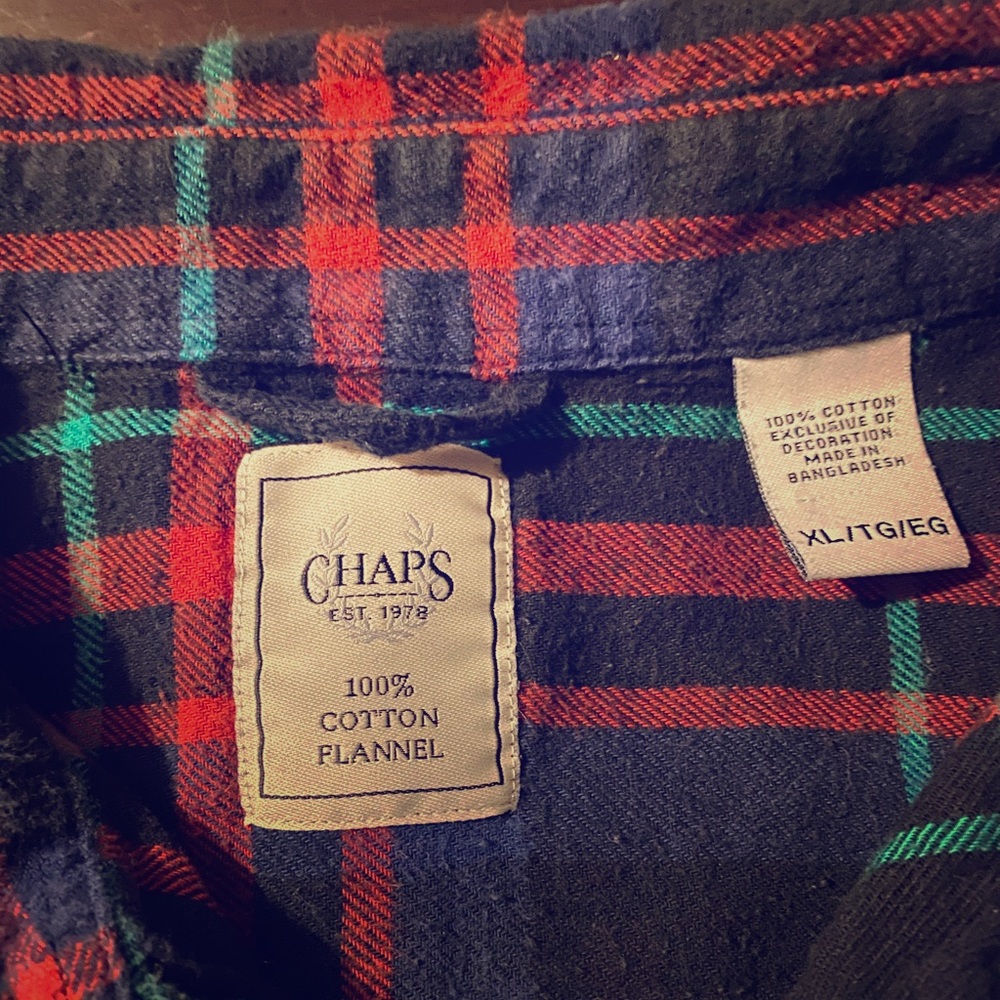 Chaps Flannel Button Down